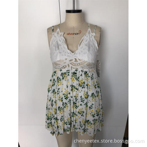 Patchwork dresses with cross-straps